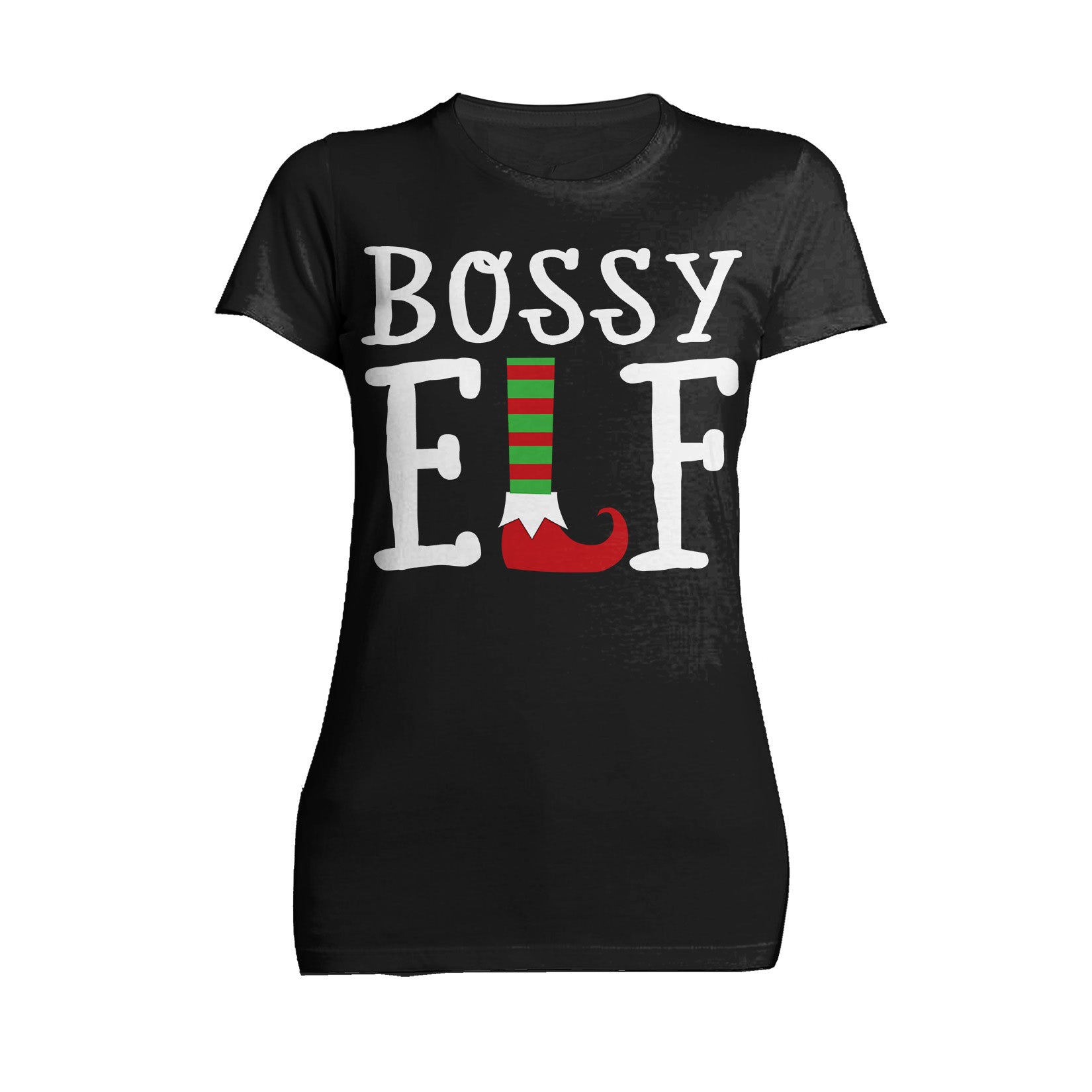 Christmas Elf Squad Bossy Meme Funny Cute Matching Family Women's T-Shirt