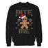 Christmas Gingerbread Man Bite Me Snowflake Meme Cute Fun Unisex Sweatshirt