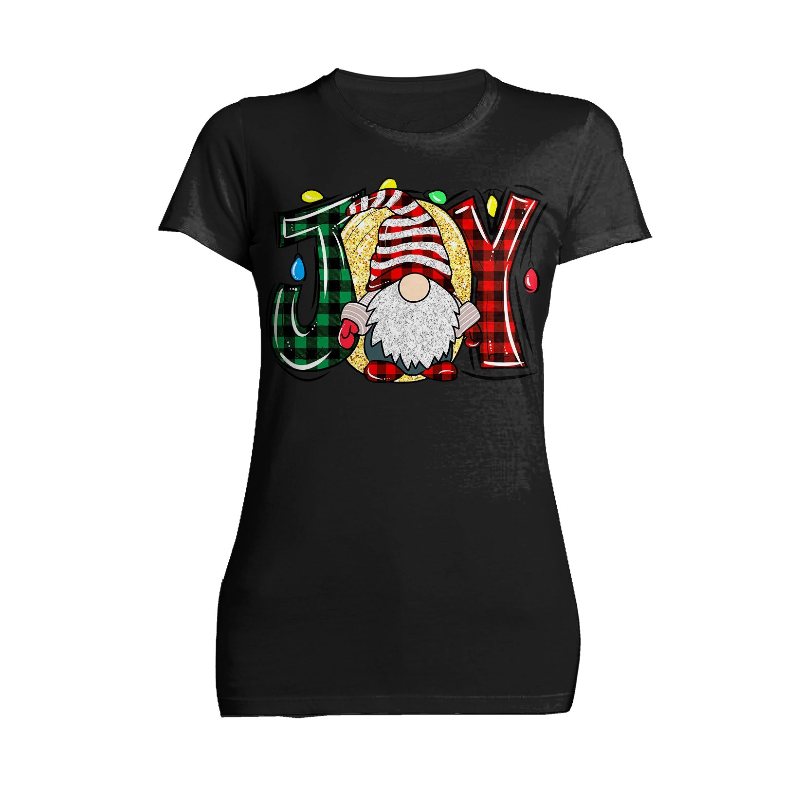 Christmas Gnome Joy Sparkle Meme Traditional Xmas Family Fun Women's T-Shirt