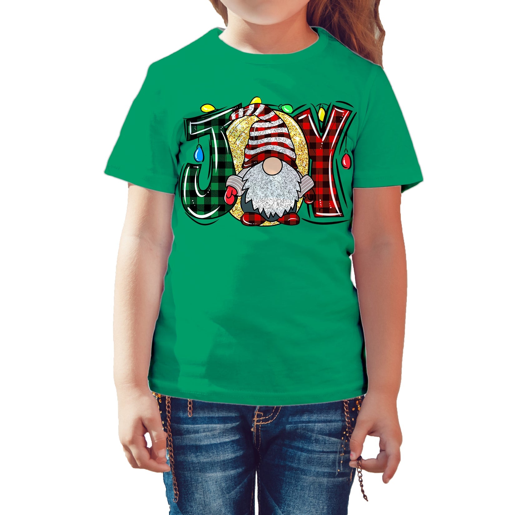 Christmas Gnome Joy Sparkle Meme Traditional Xmas Family Fun Kid's T-Shirt