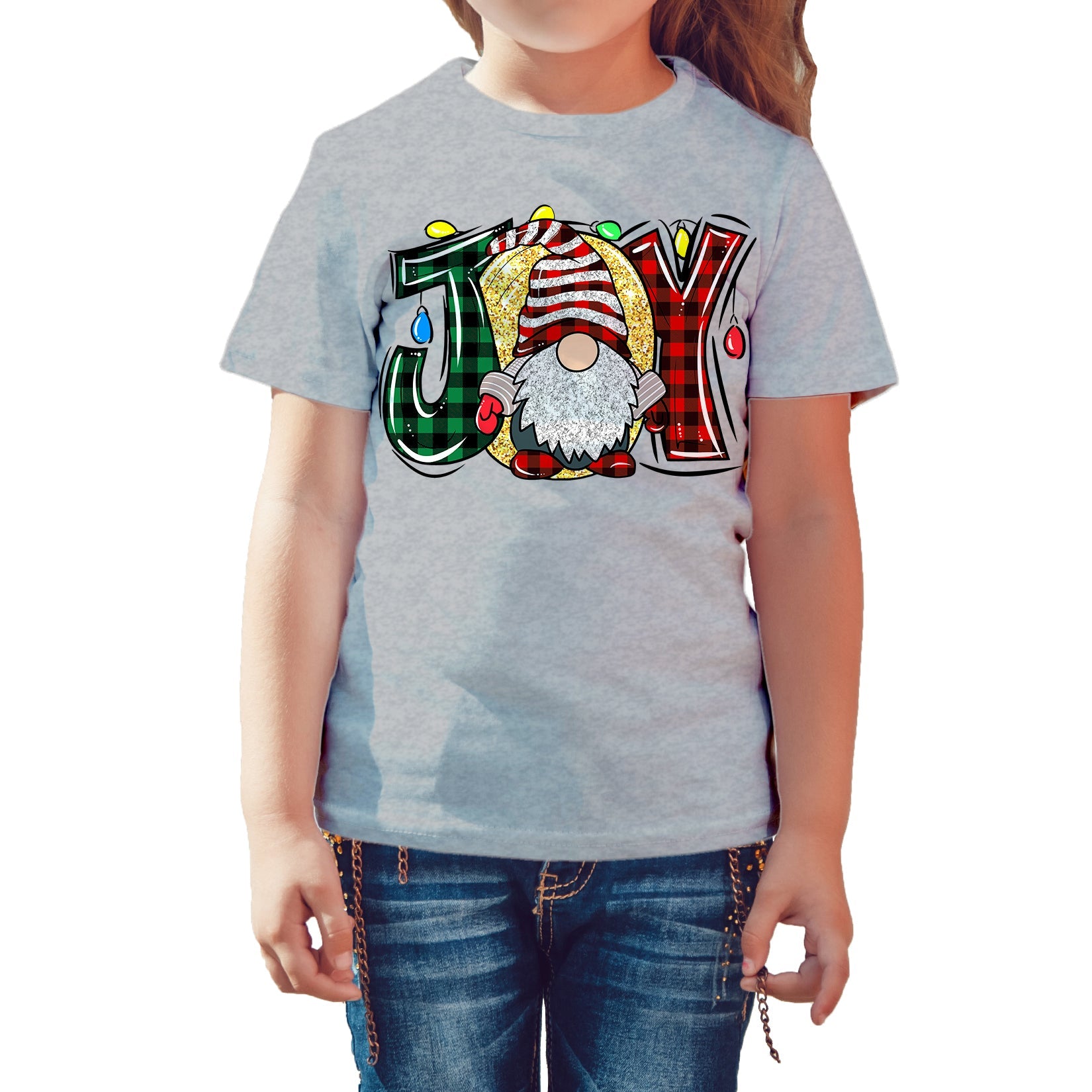 Christmas Gnome Joy Sparkle Meme Traditional Xmas Family Fun Kid's T-Shirt