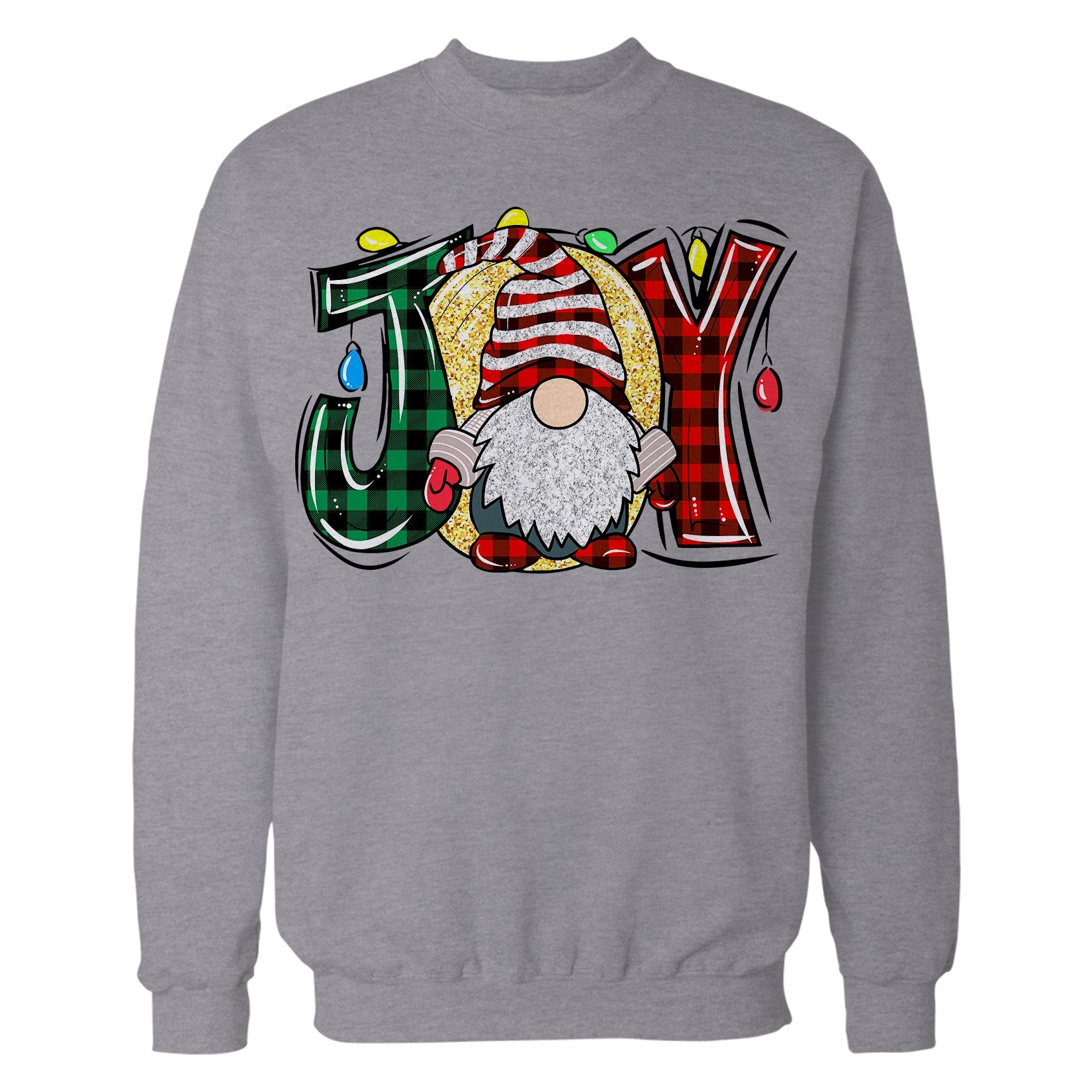 Christmas Gnome Joy Sparkle Meme Traditional Xmas Family Fun Unisex Sweatshirt