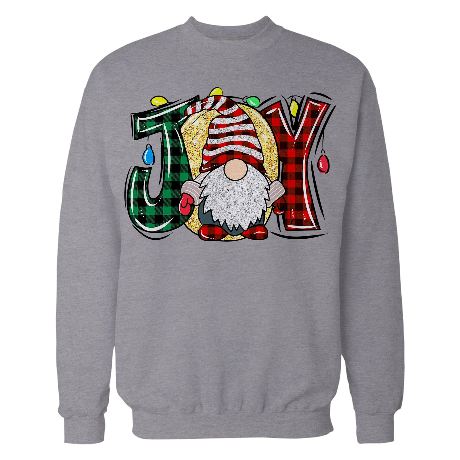 Christmas Gnome Joy Sparkle Meme Traditional Xmas Family Fun Unisex Sweatshirt