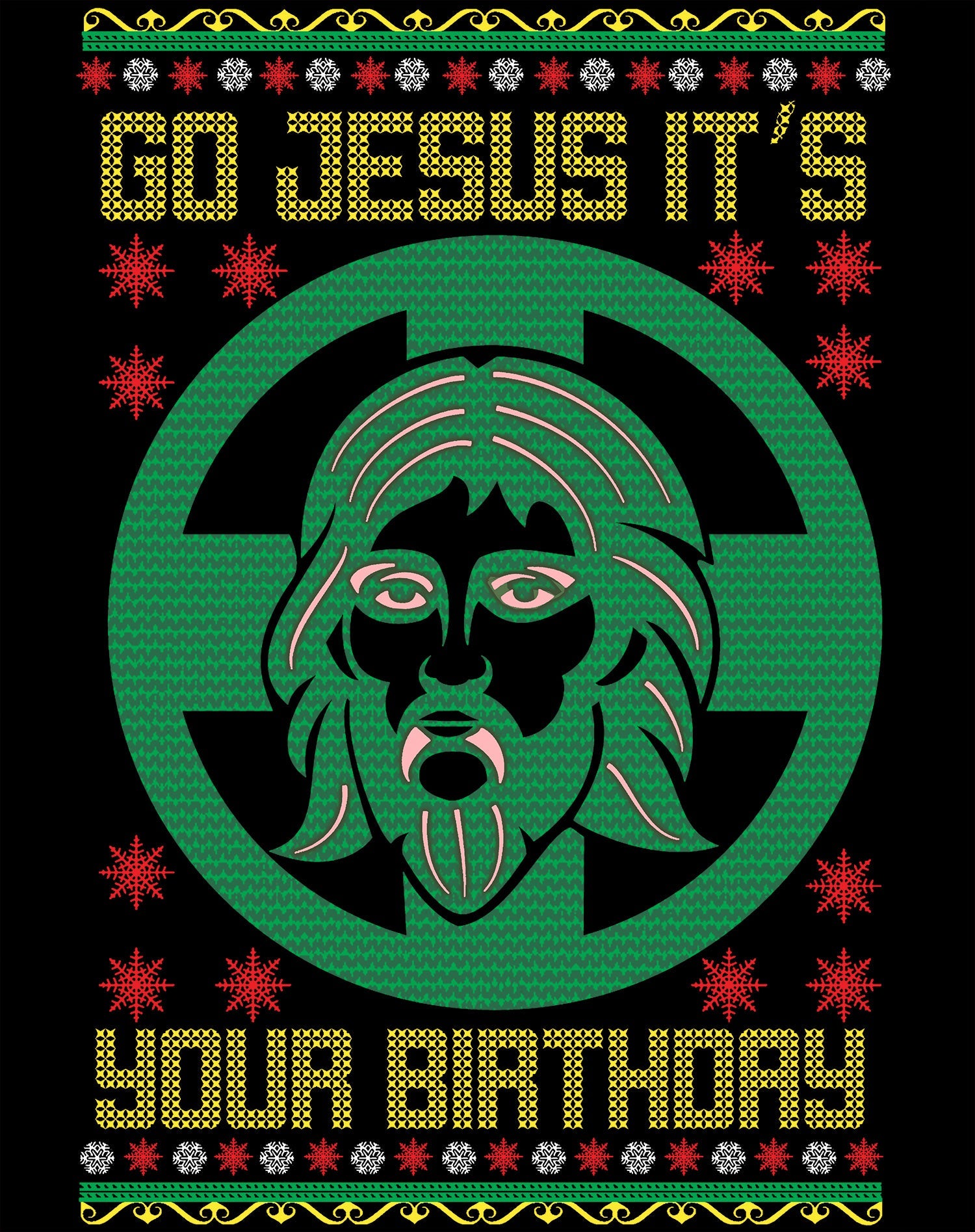 Christmas Go Jesus Its Your Birthday Meme Funny Ugly Xmas Unisex Sweatshirt