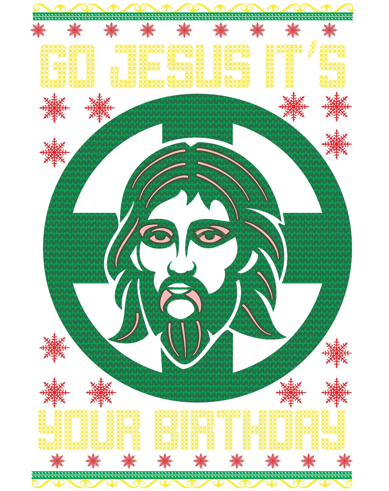 Christmas Go Jesus Its Your Birthday Meme Funny Ugly Xmas Men's T-Shirt