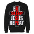 Christmas Jesus Meme Eat Sleep Repeat Christ Cross Church Unisex Sweatshirt