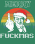 Christmas Merry Fuckmas Finger Anti Xmas Retro Meme Dad Joke Men's T-Shirt