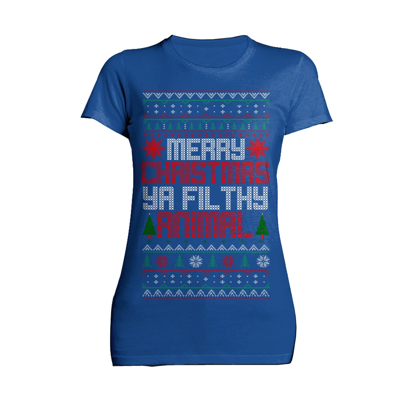 Christmas Merry Xmas Ya Filthy Animal Meme Lol Ugly Xmas Women's T-Shirt