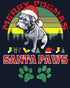 Christmas Pug Lover Merry Pugmas Santa Paws Fun Xmas Sparkle Women's T-Shirt