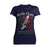 Christmas Santa Claus Is Coming To Town Xmas Sparkle Biker Women's T-Shirt