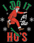 Christmas Santa I Do It For The Ho's Meme Funny Dad Joke Lol Women's T-Shirt