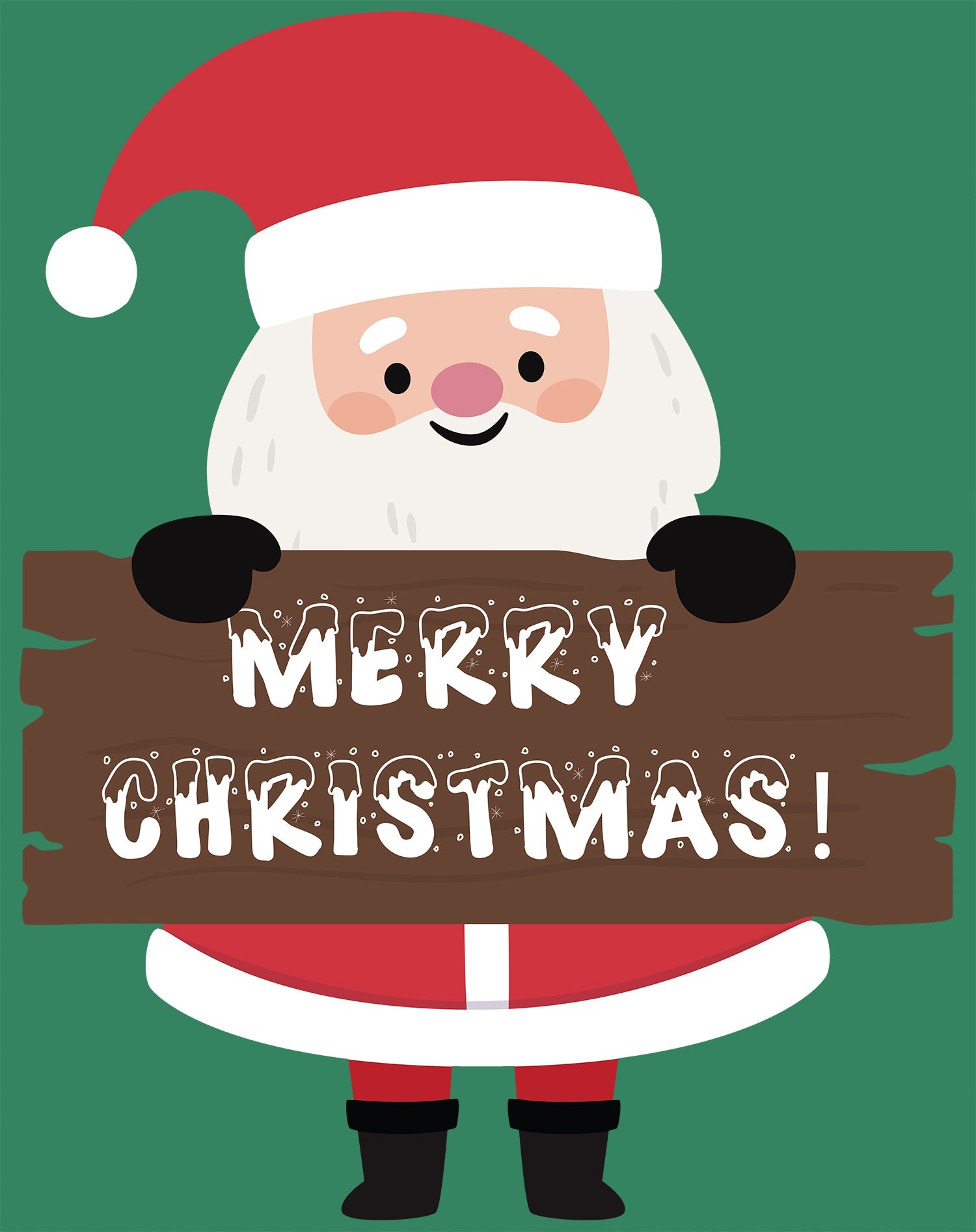 Christmas Santa Merry Xmas Joy Cute Fun Matching Family Youth T-Shirt