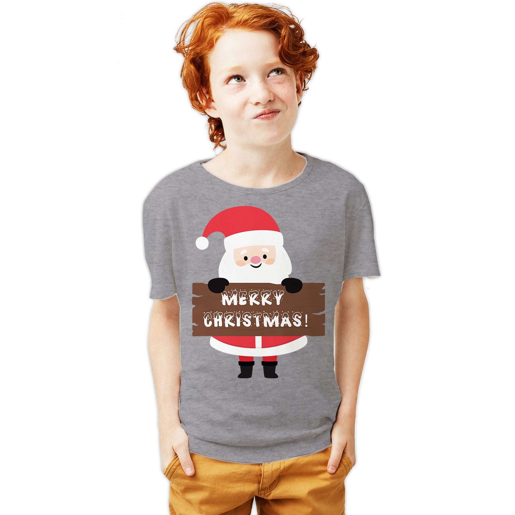 Christmas Santa Merry Xmas Joy Cute Fun Matching Family Youth T-Shirt