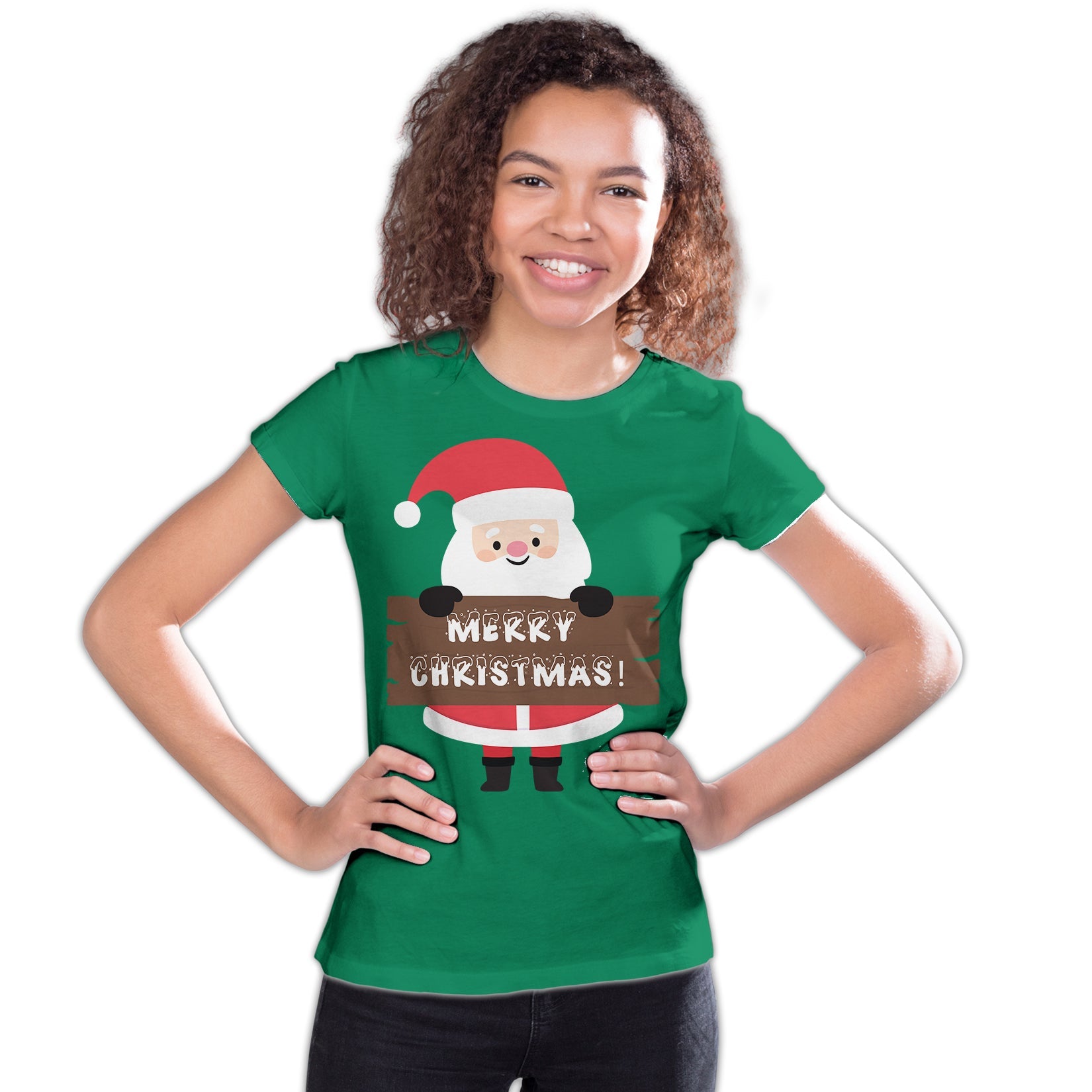 Christmas Santa Merry Xmas Joy Cute Fun Matching Family Youth T-Shirt