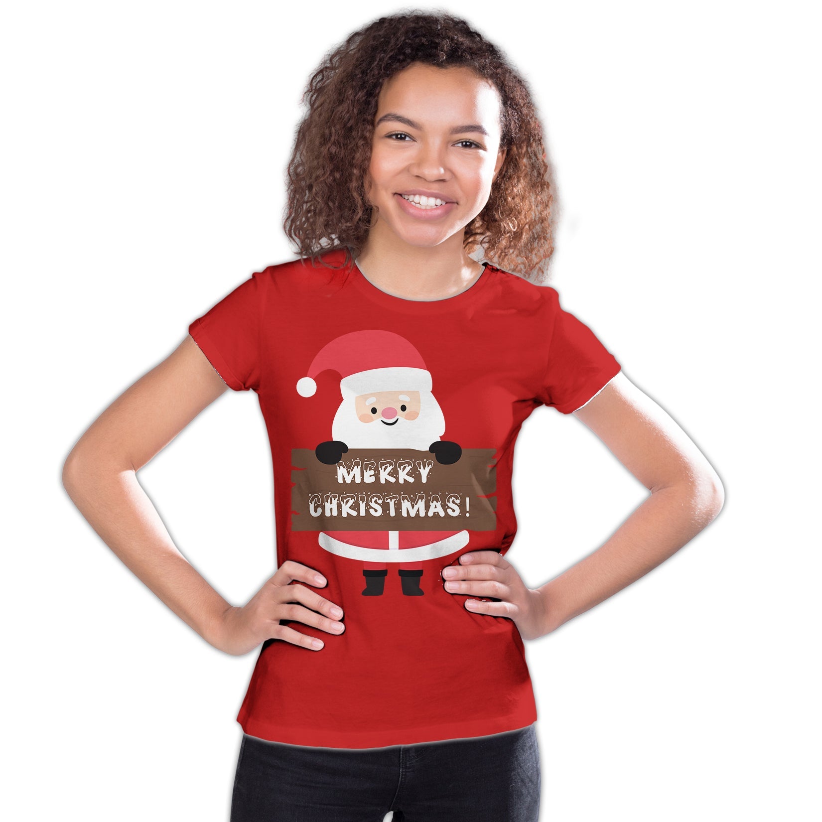 Christmas Santa Merry Xmas Joy Cute Fun Matching Family Youth T-Shirt