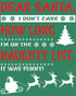Christmas Santa Naughty List Cute Funny Gag Xmas Day Joke Men's T-Shirt
