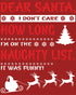 Christmas Santa Naughty List Cute Funny Gag Xmas Day Joke Men's T-Shirt