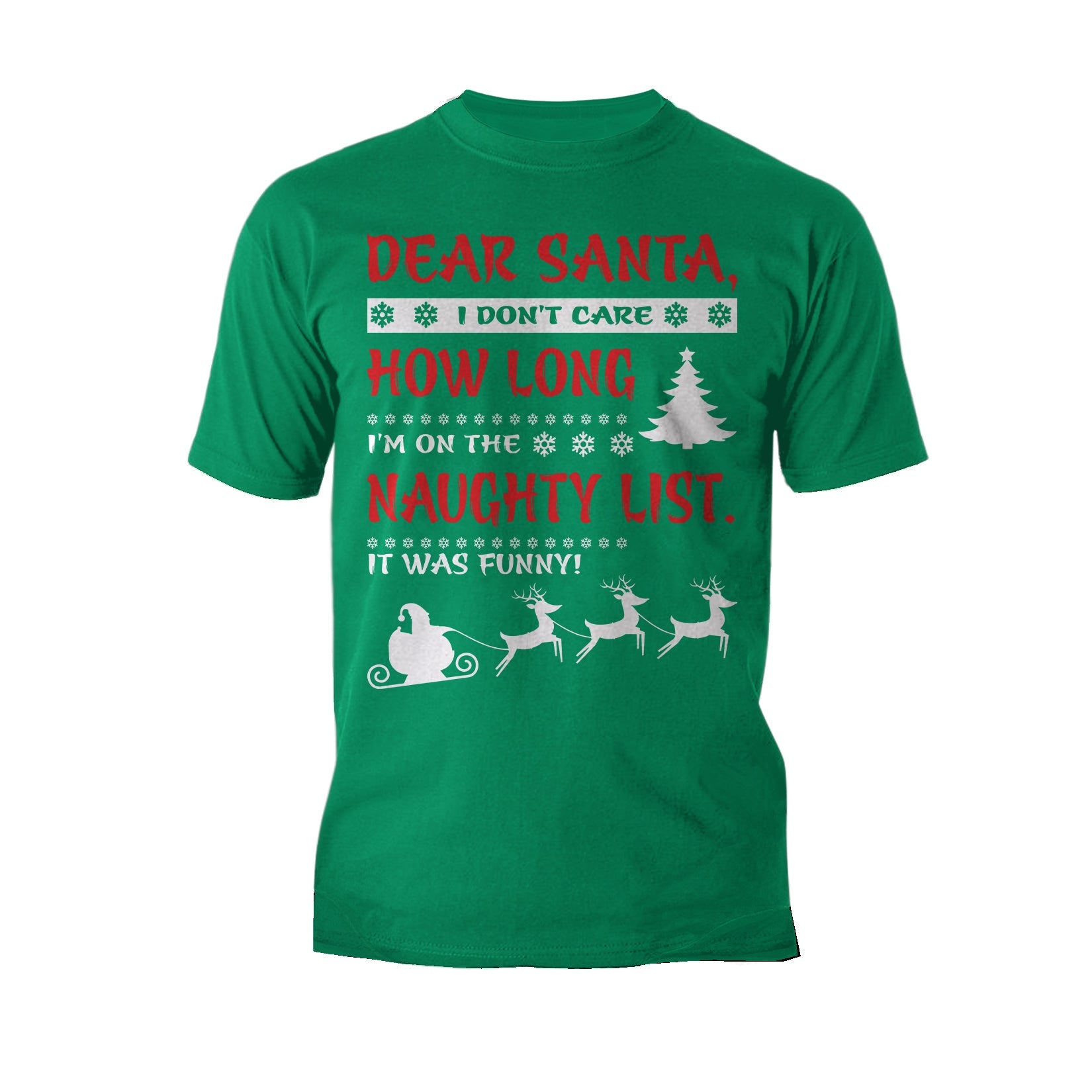 Christmas Santa Naughty List Cute Funny Gag Xmas Day Joke Men's T-Shirt