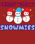 Christmas Snowmen Chillin Snowmies Cute Joke Xmas Sparkle Women's T-Shirt