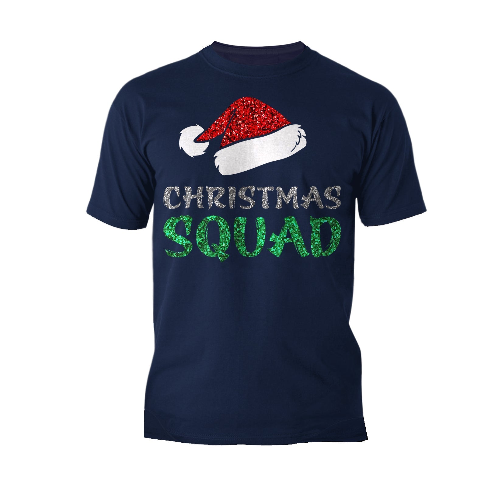 Christmas Squad Santa Hat Cute Xmas Sparkle Matching Family Men's T-Shirt