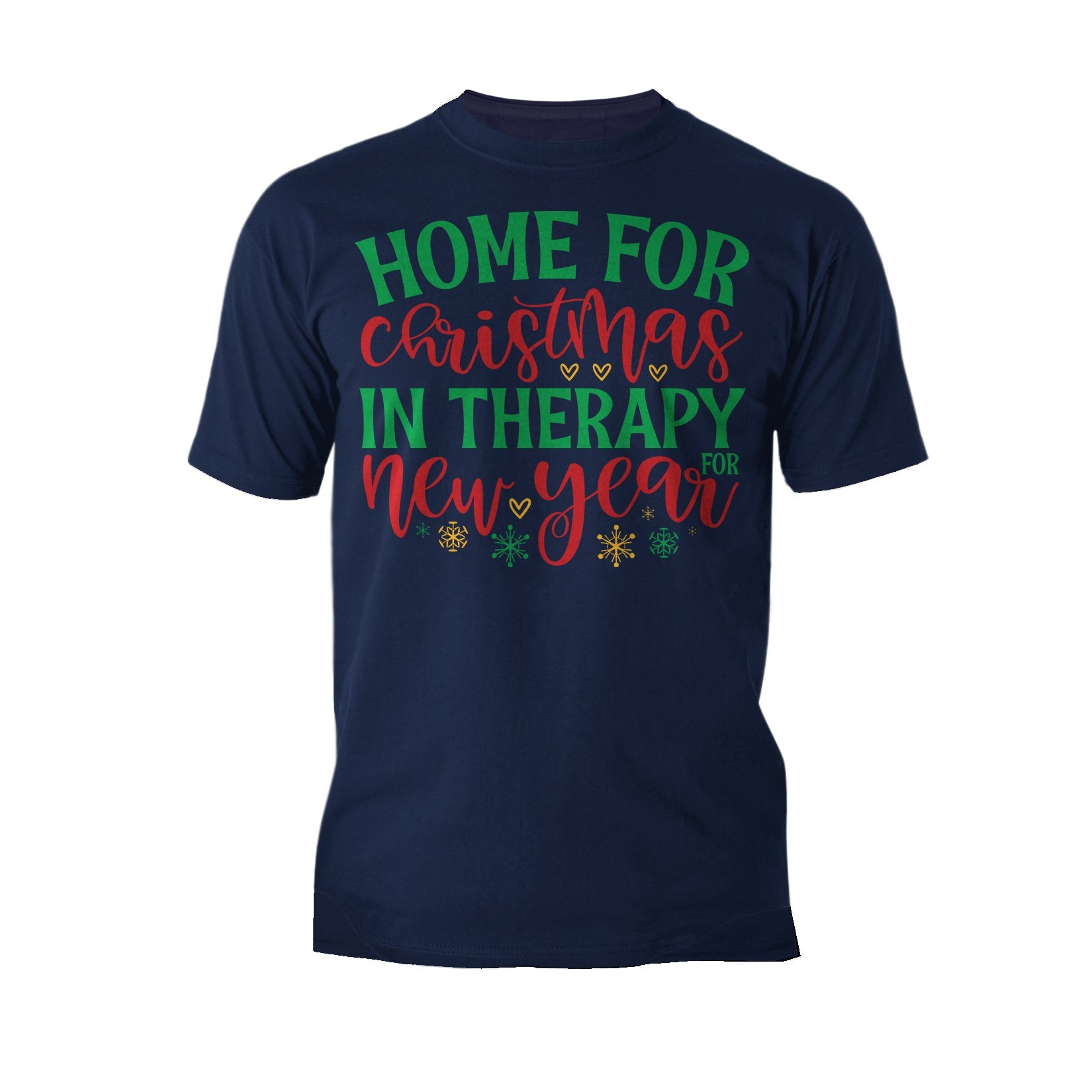 Christmas Therapy Meme Funny Sarcastic Slogan New Year Lol Men's T-Shirt