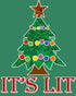 Christmas Tree Its Lit Meme Xmas Sparkle Star Fun Cute Cool Men's T-Shirt
