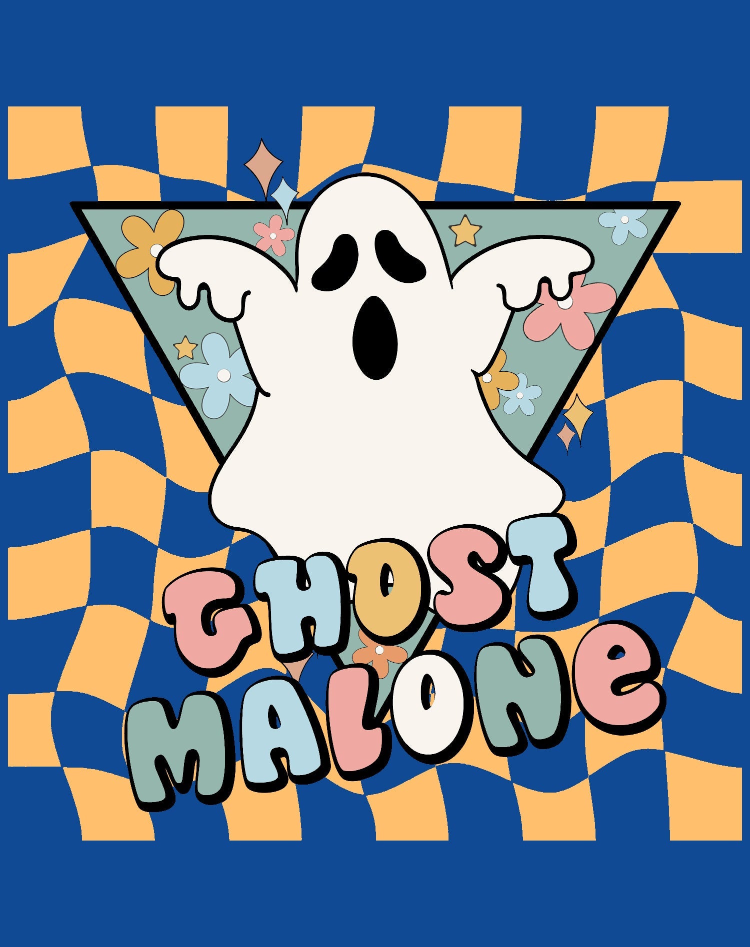 Halloween Cute Ghost Malone Parody Post Cool Hip Hop Joke Official Women's T-shirt