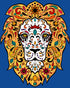 Halloween Day Of The Dead Calavera Lion Sugar Skull Bling Official Youth T-shirt