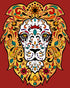Halloween Day Of The Dead Calavera Lion Sugar Skull Bling Official Youth T-shirt
