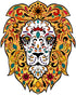 Halloween Day Of The Dead Calavera Lion Sugar Skull Bling Official Women's T-shirt