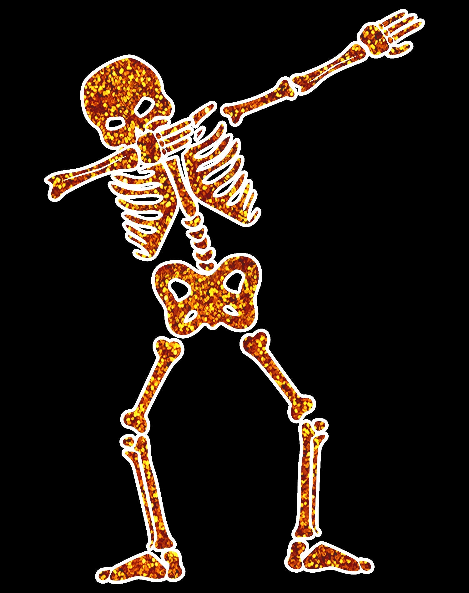 Halloween Day Of The Dead Dabbing Skeleton Bling Stencil Official Women's T-shirt