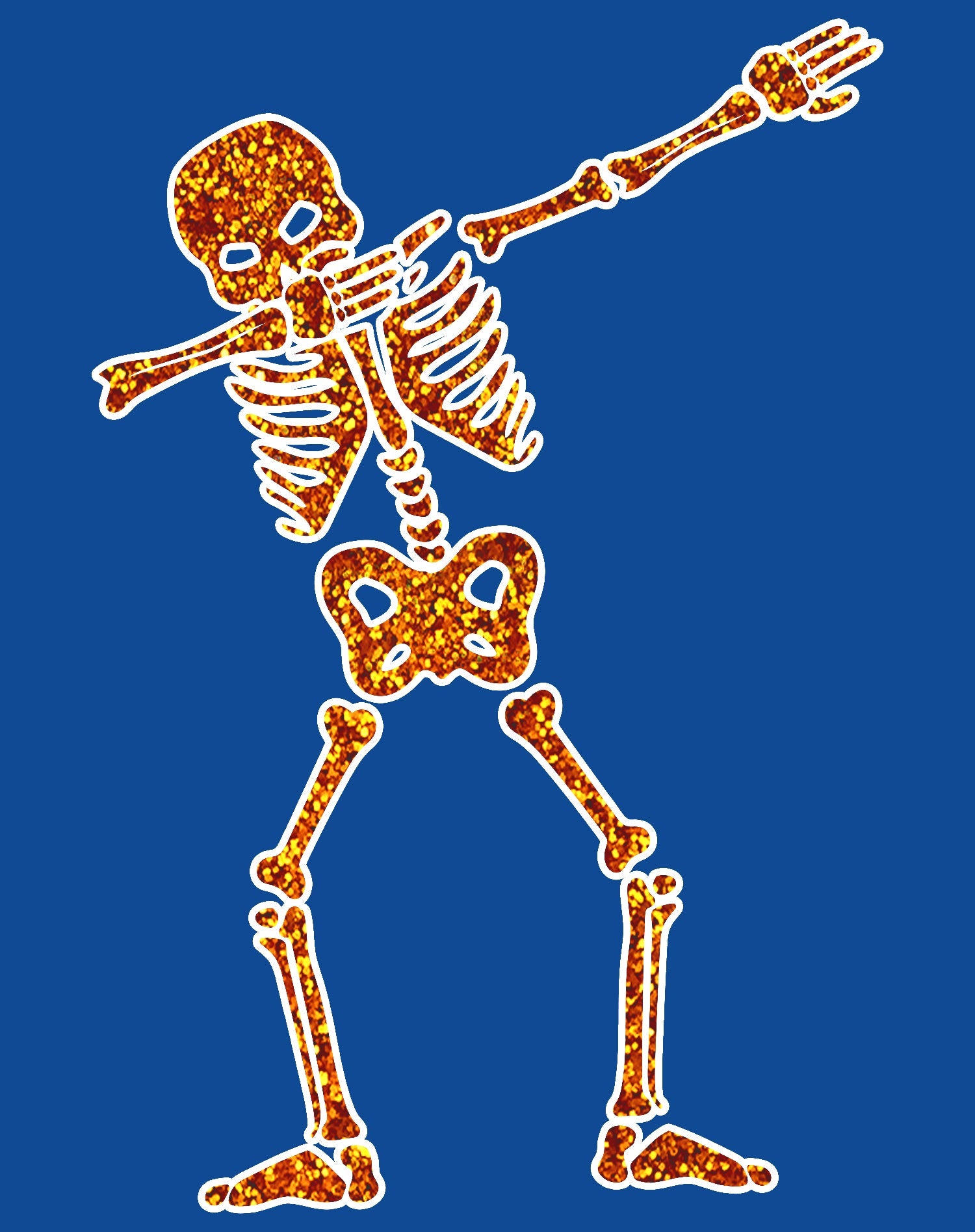 Halloween Day Of The Dead Dabbing Skeleton Bling Stencil Official Women's T-shirt