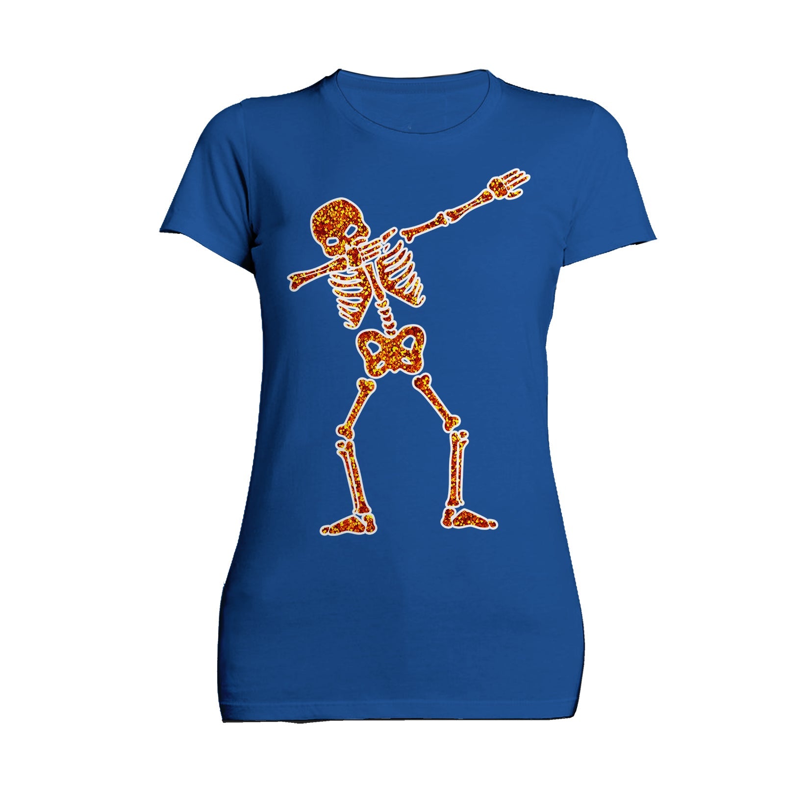 Halloween Day Of The Dead Dabbing Skeleton Bling Stencil Official Women's T-shirt