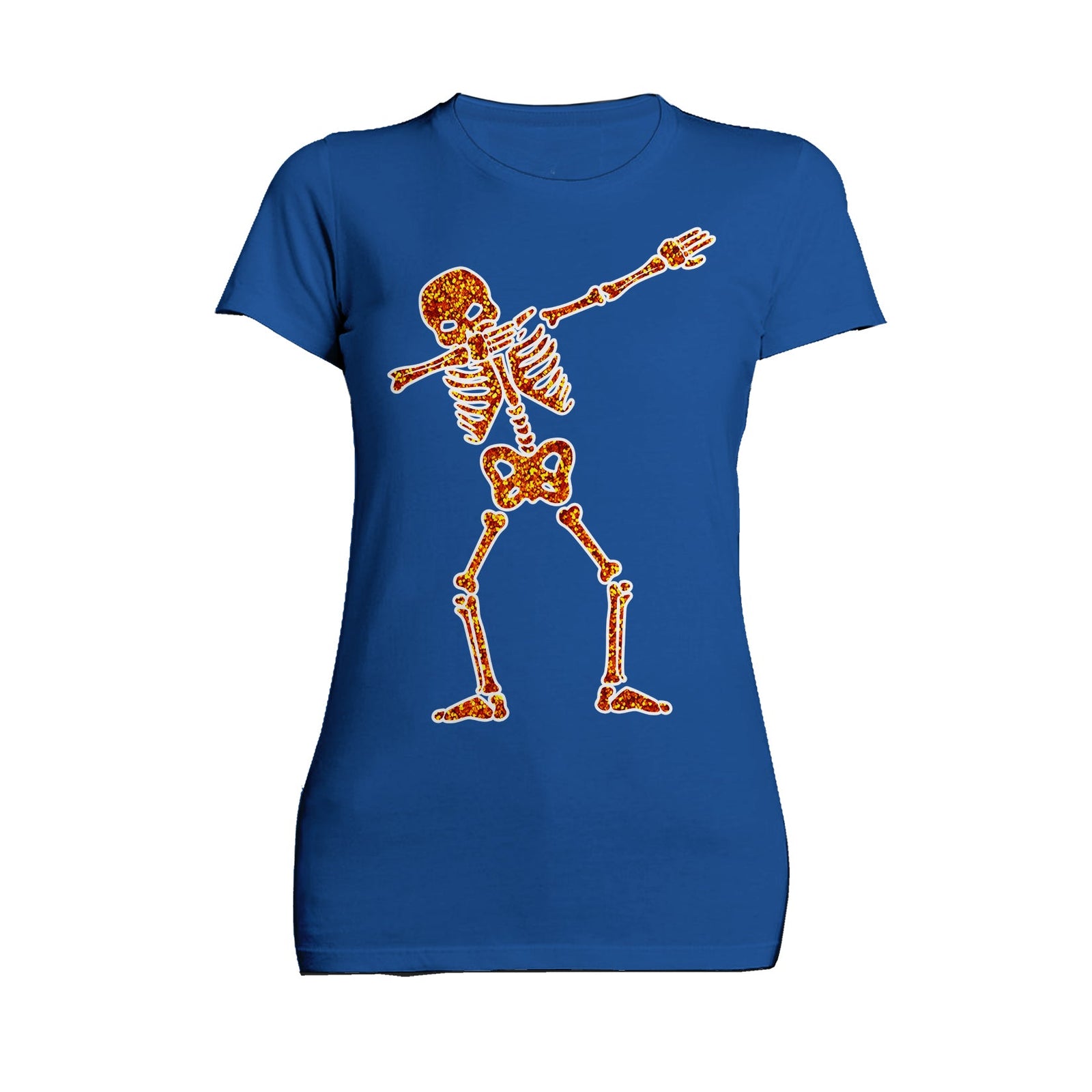 Halloween Day Of The Dead Dabbing Skeleton Bling Stencil Official Women's T-shirt