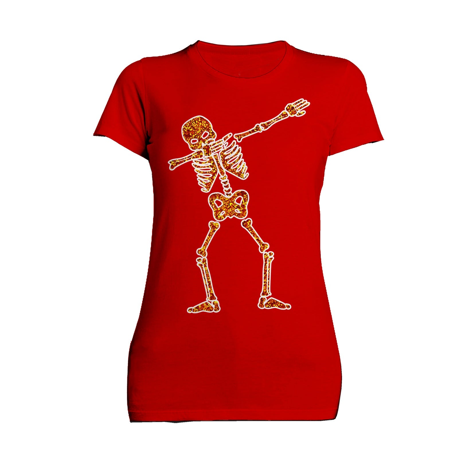Halloween Day Of The Dead Dabbing Skeleton Bling Stencil Official Women's T-shirt