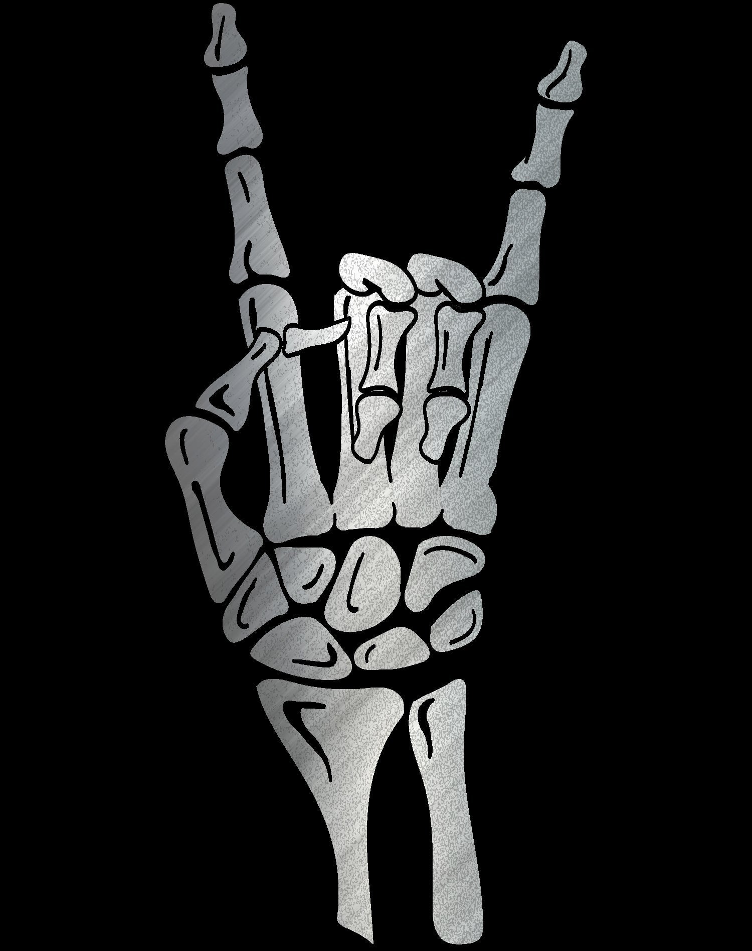 Halloween Day Of The Dead Occult Metal Horns Sign Skeleton Official Women's T-shirt