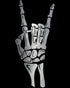 Halloween Day Of The Dead Occult Metal Horns Sign Skeleton Official Youth T-shirt