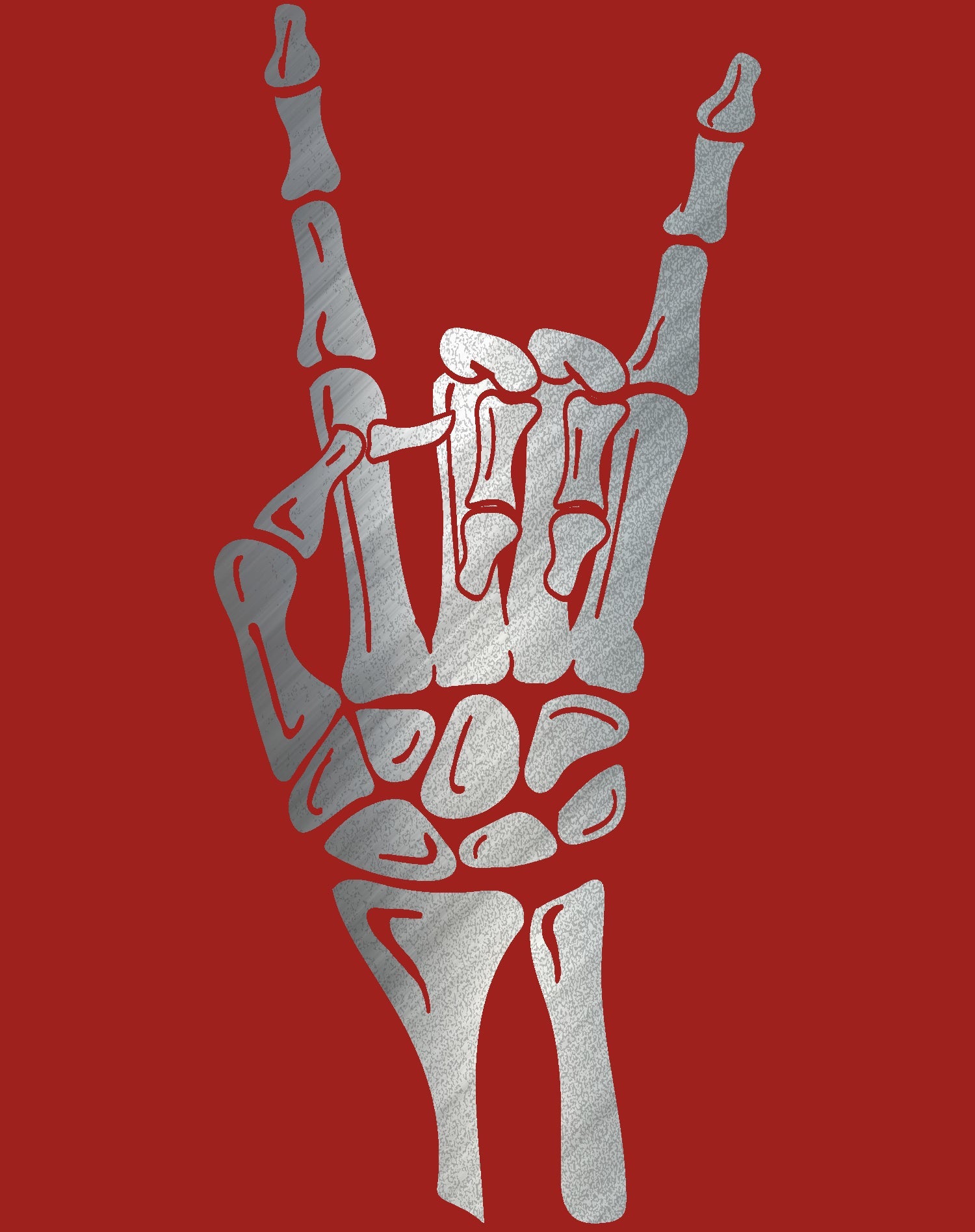 Halloween Day Of The Dead Occult Metal Horns Sign Skeleton Official Women's T-shirt