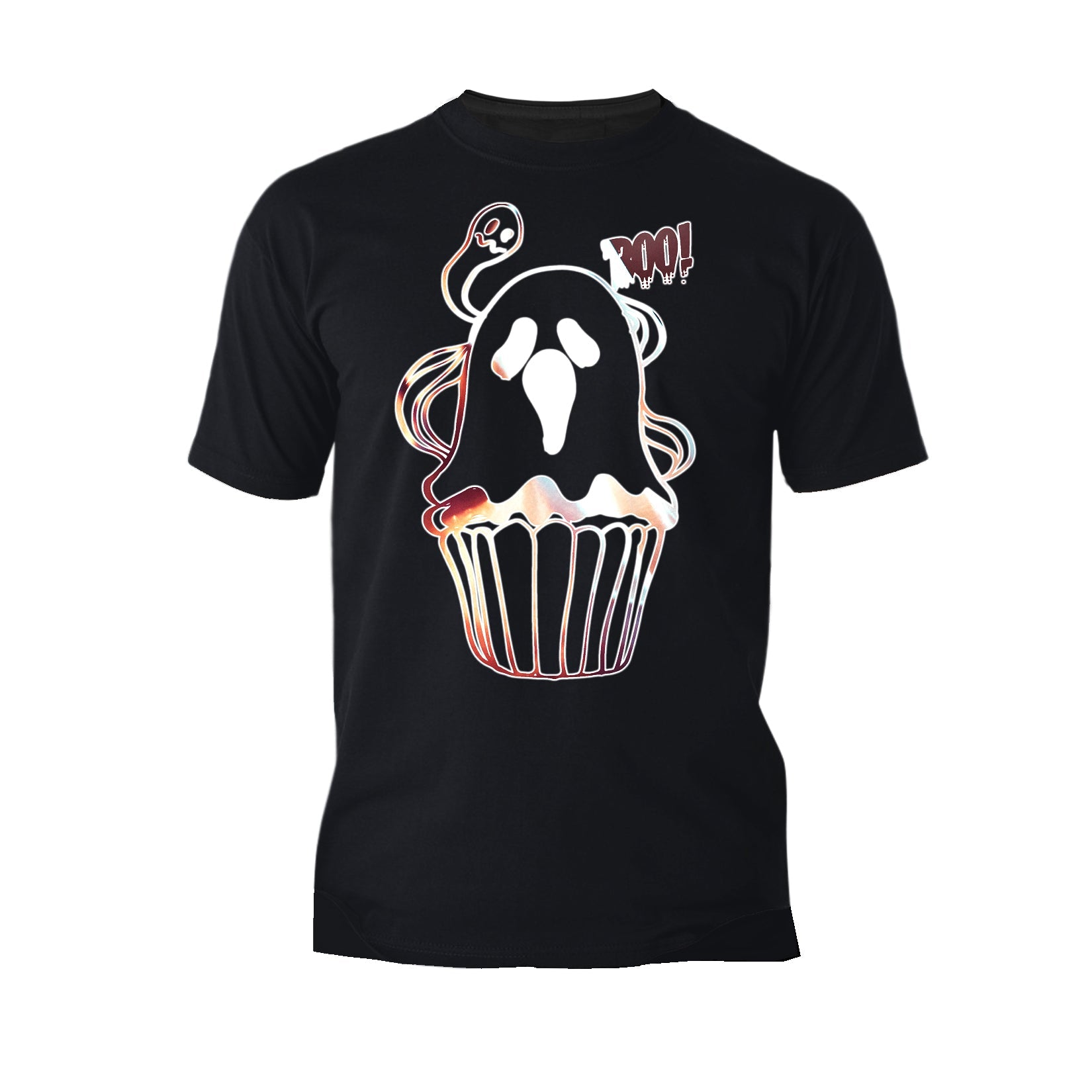 Halloween Horror Cupcake Ghost Boo Graffiti Stencil Art Official Men's T-shirt