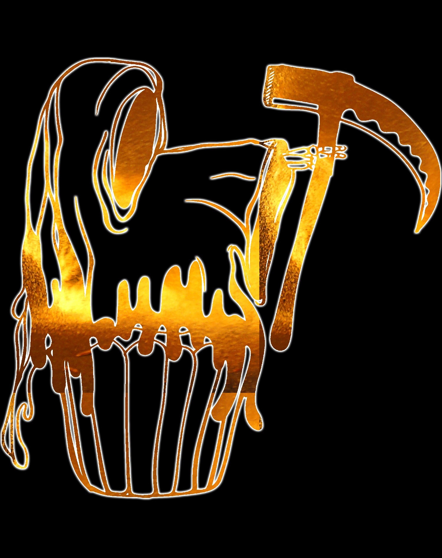 Halloween Horror Cupcake Grim Reaper Graffiti Stencil Art Official Women's T-shirt