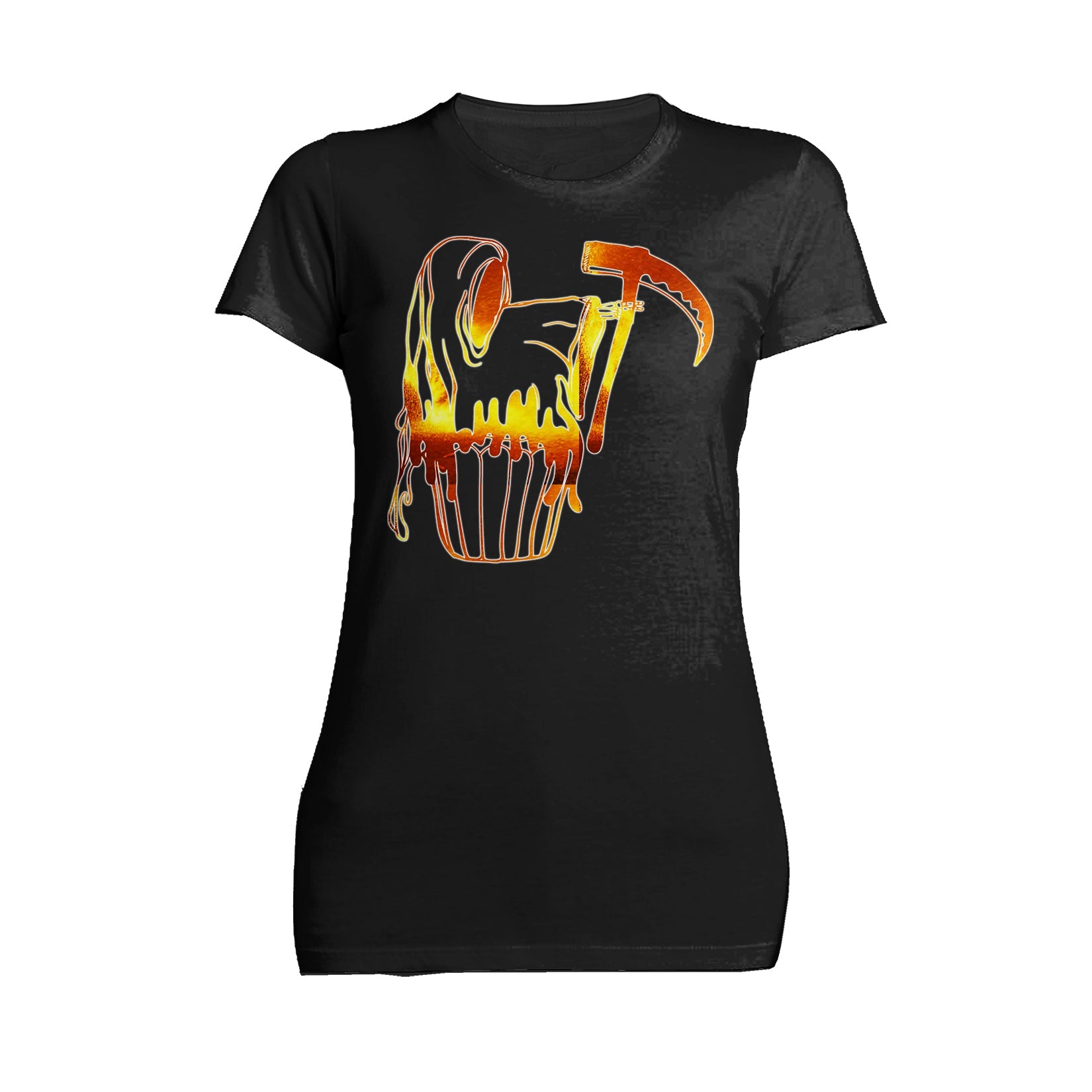 Halloween Horror Cupcake Grim Reaper Graffiti Stencil Art Official Women's T-shirt