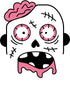 Halloween Horror Cute Zombie Brains Urban Stencil Art Scary Official Women's T-shirt