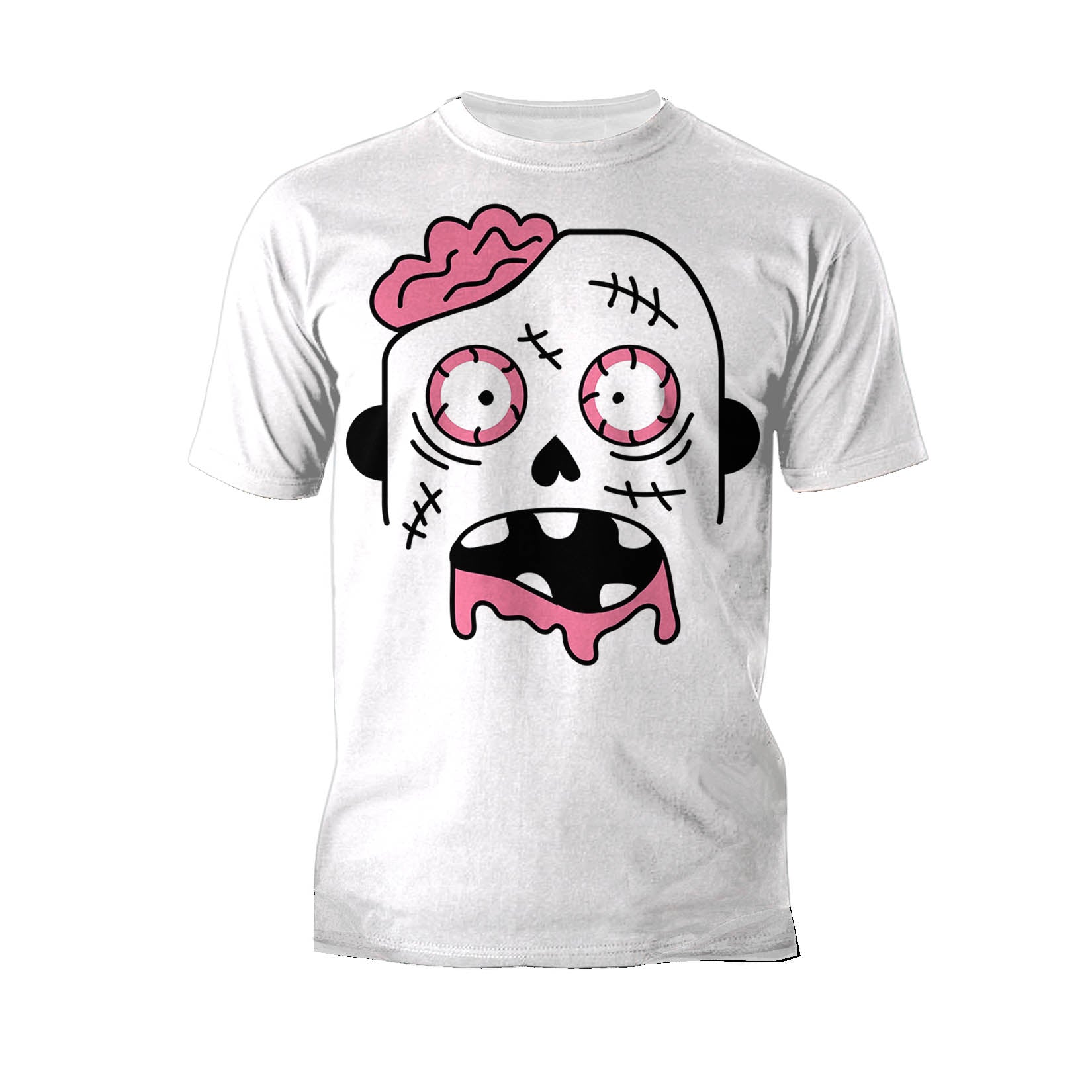 Halloween Horror Cute Zombie Brains Urban Stencil Official Men's T-shirt