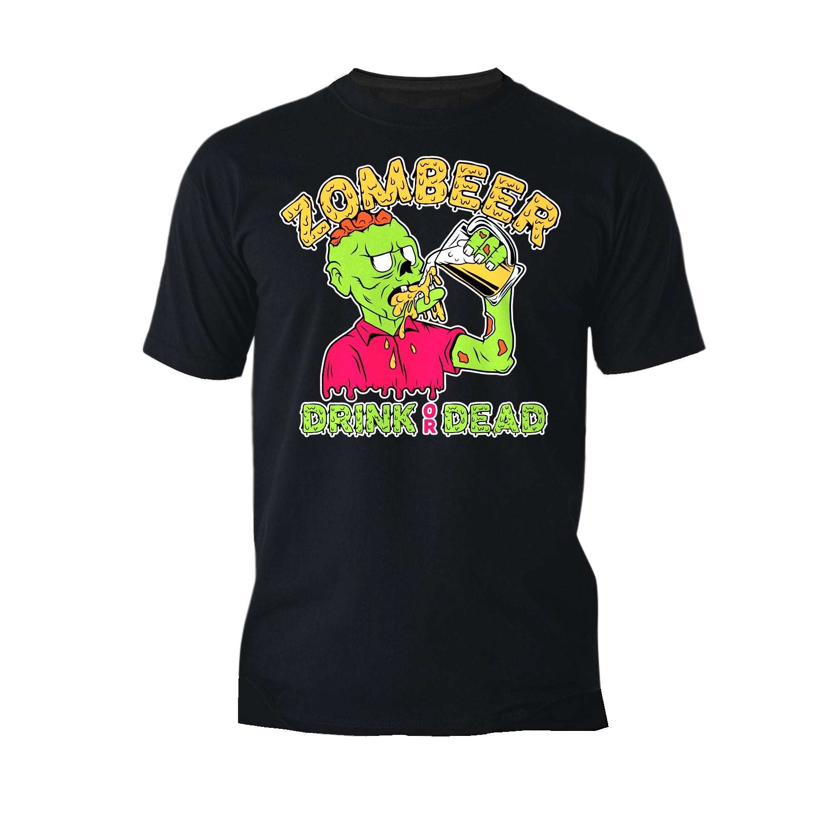 Halloween Horror Drunk Zombie Zombeer Drink Or Dead Beer Official Men's T-shirt