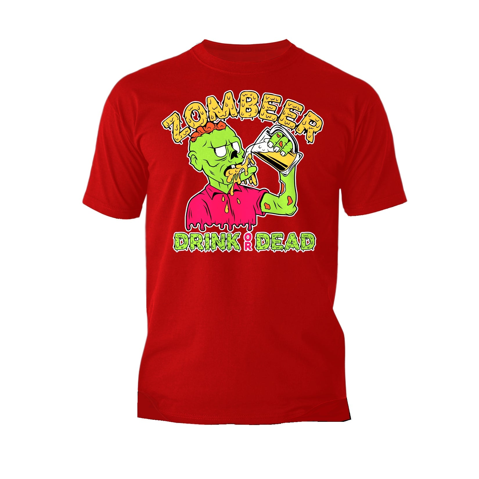 Halloween Horror Drunk Zombie Zombeer Drink Or Dead Beer Official Men's T-shirt