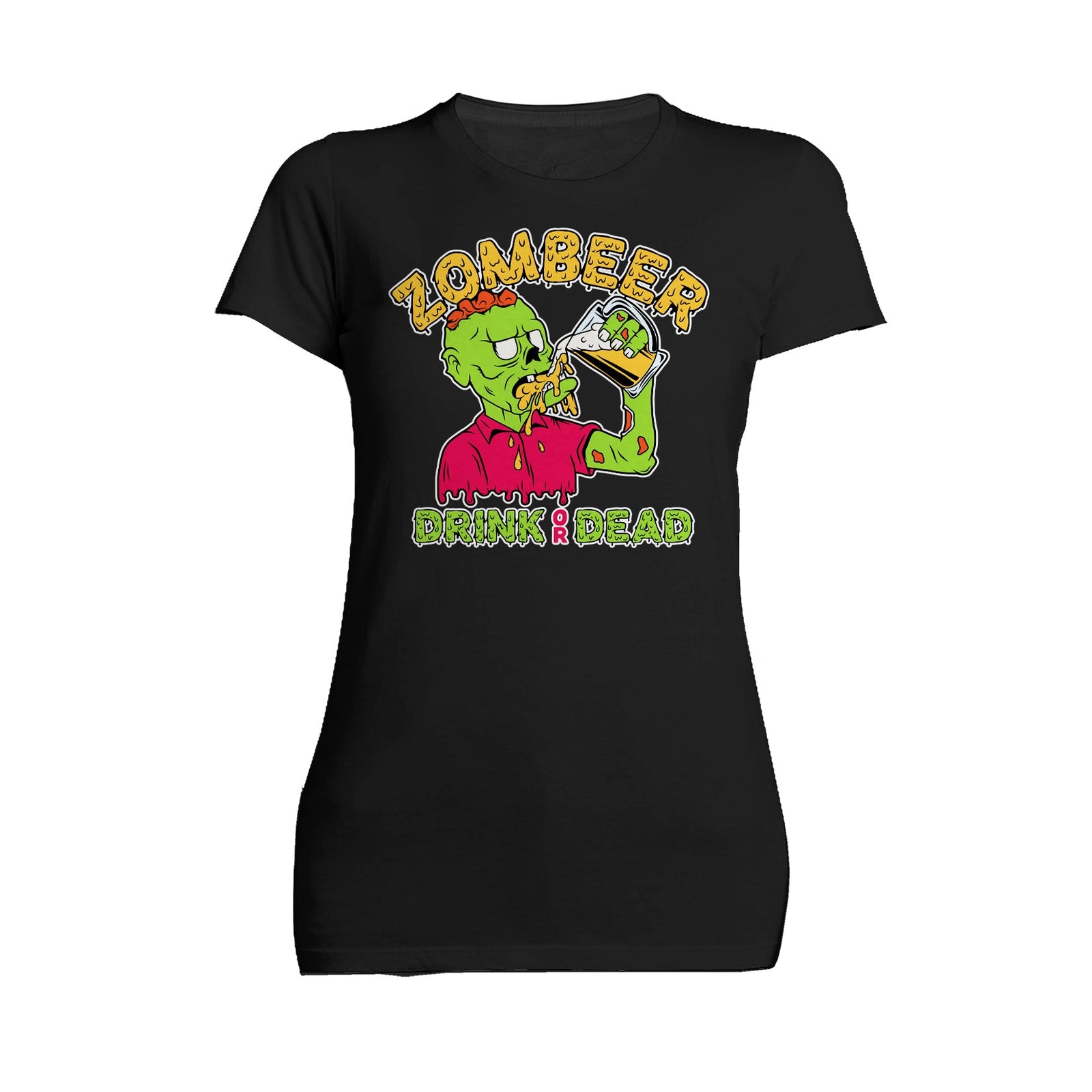 Halloween Horror Drunk Zombie Zombeer Drink Or Dead Beer Official Women's T-shirt