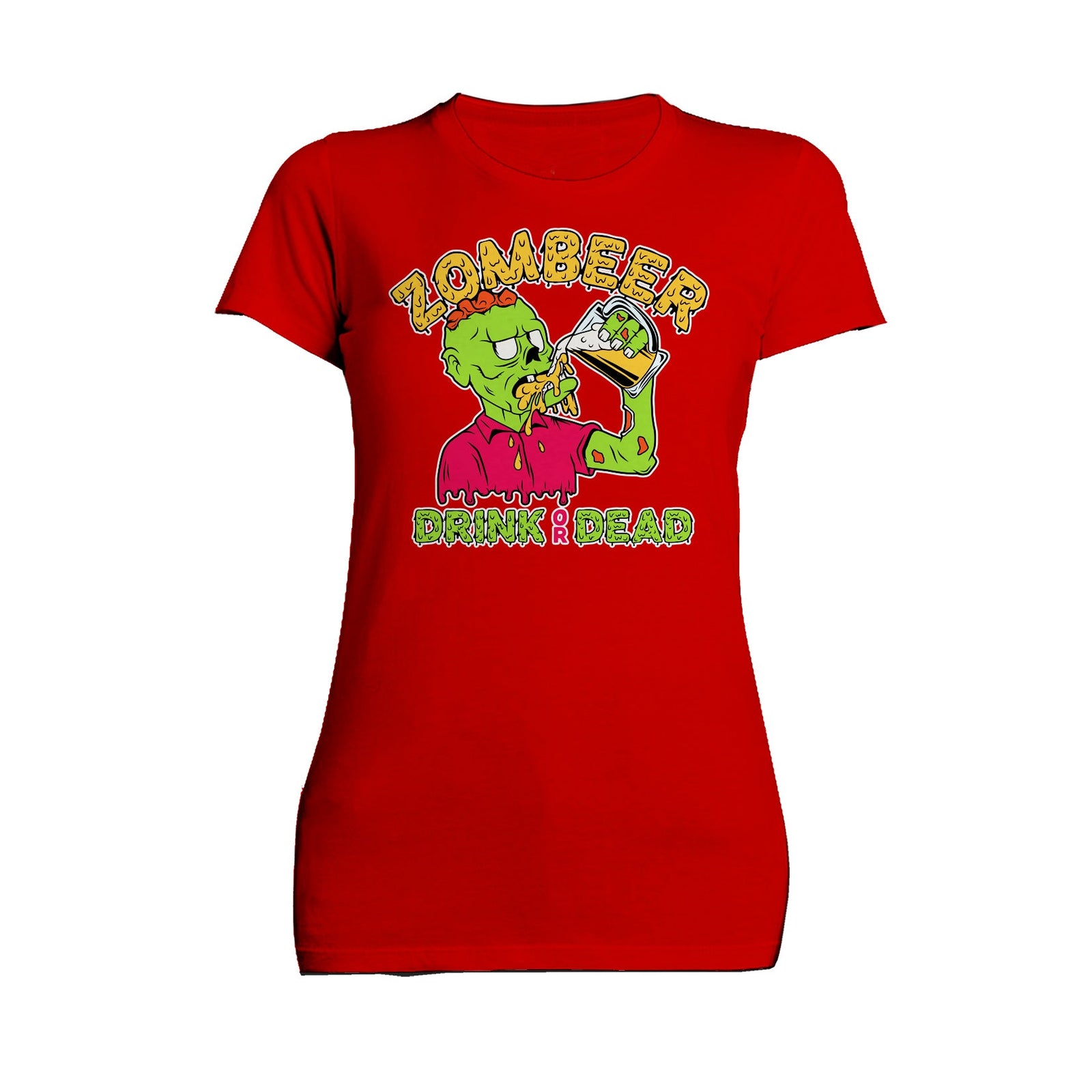 Halloween Horror Drunk Zombie Zombeer Drink Or Dead Beer Official Women's T-shirt