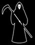 Halloween Horror Grim Reaper Angel Of Death Stencil Fear Youth T-shirt