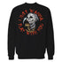 Halloween Horror Grim Reaper Want To Play Scary Retro 80s Dark Unisex Sweatshirt