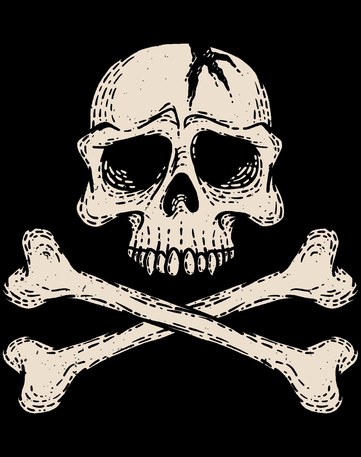 Halloween Horror Pirate Skull And Crossbones Edgy Cool Scary Official Women's T-shirt